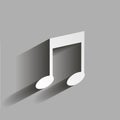 Note vector icon. Music icon symbol. Vector icon Royalty Free Stock Photo