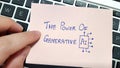 A note with the words The Power Of Generative AI placed on keyboard