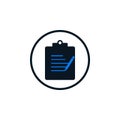 note write icon vector in circle