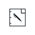 note write icon vector