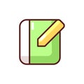 Notebook app RGB color icon Royalty Free Stock Photo