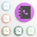 notebook badge color set. Simple glyph, flat vector of web icons for ui and ux, website or mobile application Royalty Free Stock Photo