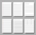 Notebook blank grid square lined paper sheet page Royalty Free Stock Photo