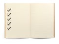 Notebook with checklist
