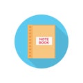 Notebook vector flat colour icon Royalty Free Stock Photo