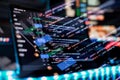 Notebook closeup photo. CSS, JavaScript and HTML usage. Monitor closeup of function source code. Abstract IT technology Royalty Free Stock Photo
