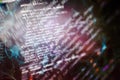 Notebook closeup photo. CSS, JavaScript and HTML usage. Monitor closeup of function source code. Abstract IT technology background Royalty Free Stock Photo