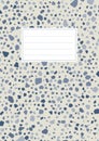 Notebook cover with abstract terazzo style design Royalty Free Stock Photo