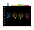 Notebook cover design, art tree