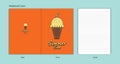 Notebook cover and inside template. ice cream summer time concept vector illustration. enjoy your holidays. book cover design Royalty Free Stock Photo