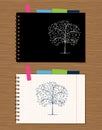 Notebook cover and page design