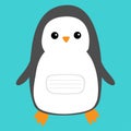 Notebook cover. Penguin. Royalty Free Stock Photo