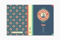 Notebook covers vector concept with nautical symbols