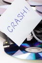 Notebook crash Royalty Free Stock Photo