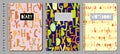 Notebook and diary cover design for print with seamless pattern included.