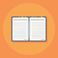 Notebook in a flat style icon Royalty Free Stock Photo