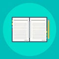 Notebook in a flat style icon Royalty Free Stock Photo