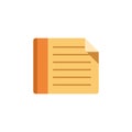 Notebook flat style vector illustration. Notepad vector icon.