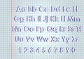 Notebook font. alphabet set
