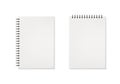 Notebook. Horizontal and vertical template of diary. Vector illustration