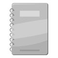 Notebook icon, gray monochrome style Royalty Free Stock Photo