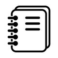 Notebook icon, notepad page icon.
