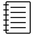 Notebook Isolated Line Vector Icon that can be easily modified or edited. Notebook Isolated Line Vector Icon that can be easily m