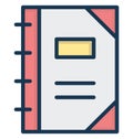 Notebook Isolated Vector Icon That can be easily Modified or Edited.