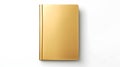 Blank gold Notebook on a white Background. Business Mockup with Copy Space Royalty Free Stock Photo