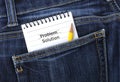 Notebook in jeans pocket