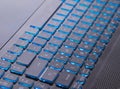 Notebook keyboard with blue light tint