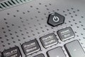 Notebook keyboard power button close-up Royalty Free Stock Photo