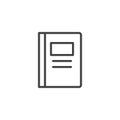 Notebook line icon