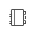 Notebook line icon