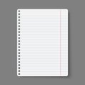 Notebook line squared dot. Diary template. Notepad empty page set. Vector blank white list mock up Royalty Free Stock Photo