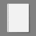 Notebook line squared dot. Diary template. Notepad empty page set. Vector blank white list mock up Royalty Free Stock Photo