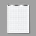 Notebook line squared dot. Diary template. Notepad empty page set. Vector blank white list mock up Royalty Free Stock Photo
