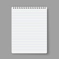 Notebook line squared dot. Diary template. Notepad empty page set. Vector blank white list mock up Royalty Free Stock Photo