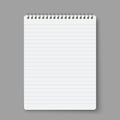 Notebook line squared dot. Diary template. Notepad empty page set. Vector blank white list mock up Royalty Free Stock Photo