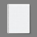 Notebook line squared dot. Diary template. Notepad empty page set. Vector blank white list mock up Royalty Free Stock Photo