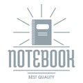 Notebook logo, simple gray style