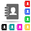 Notebook multi color style icon. Simple thin line, outline vector of web icons for ui and ux, website or mobile application Royalty Free Stock Photo