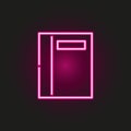 notebook neon style icon. Simple thin line, outline vector of web icons for ui and ux, website or mobile application Royalty Free Stock Photo