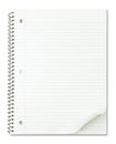 Notebook with nice page curl isolated on white Royalty Free Stock Photo