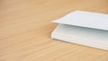 Notebook or note paper sheet retro style on table Royalty Free Stock Photo