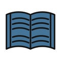 notebook, notepad line isolated vector icon can be easily modified and edit Royalty Free Stock Photo