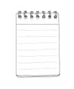 Notebook notepad square, lines and blank sketchpad cute hand drawn line art vector illustration Royalty Free Stock Photo