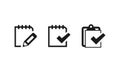 Notebook notes icons set. Vector illustartion EPS 10