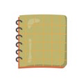 notebook for notes on a spring. Diary, notepad, paper, memo, spring note. School. Vector illustration Royalty Free Stock Photo