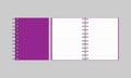 Notebook, open notebook isolated objects. Vector illustration Royalty Free Stock Photo